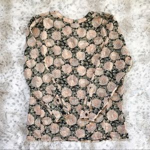Vintage • Floral Button L/S Blouse
